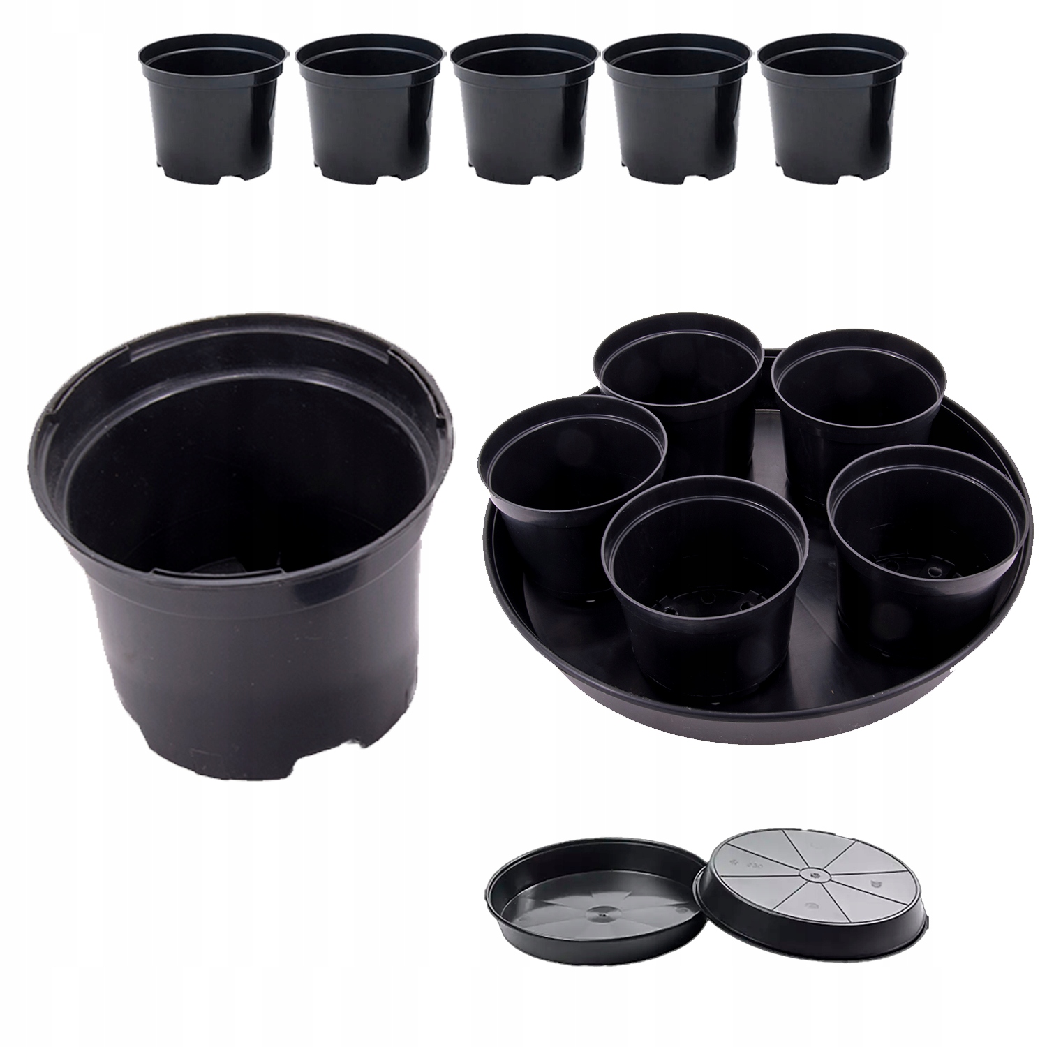 

Doniczki na rozsady 5x 0,7l podstawka 35 cm