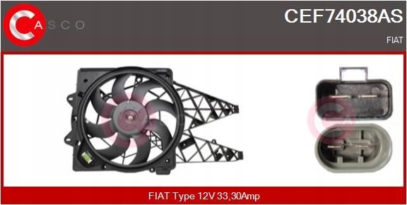 Вентилятор радиатора CEF74038AS CASCO FIAT