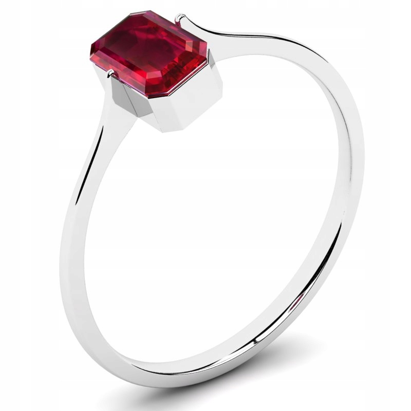 

Pierścionek Z Białego Złota Z Rubinem 0,80CT