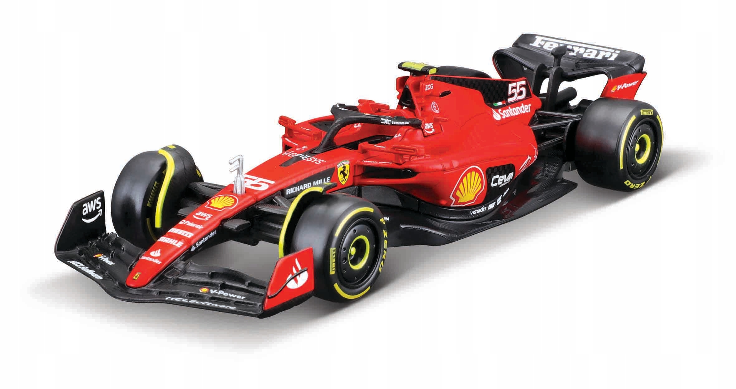 Bolid F1 Ferrari SF-23 Carlos Sainz 1:43 model sběratelský Bburago 36835