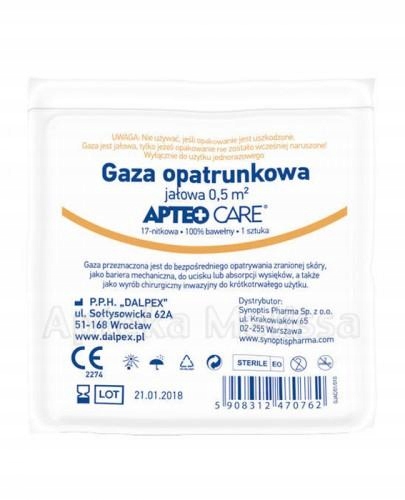 

Apteo Care Gaza opatrunkowa jałowa 0,5 m2 1 szt.