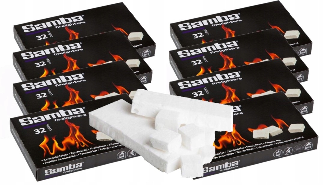 

Podpałka Rozpałka Do Grilla Biała 8 x 32 Kostki