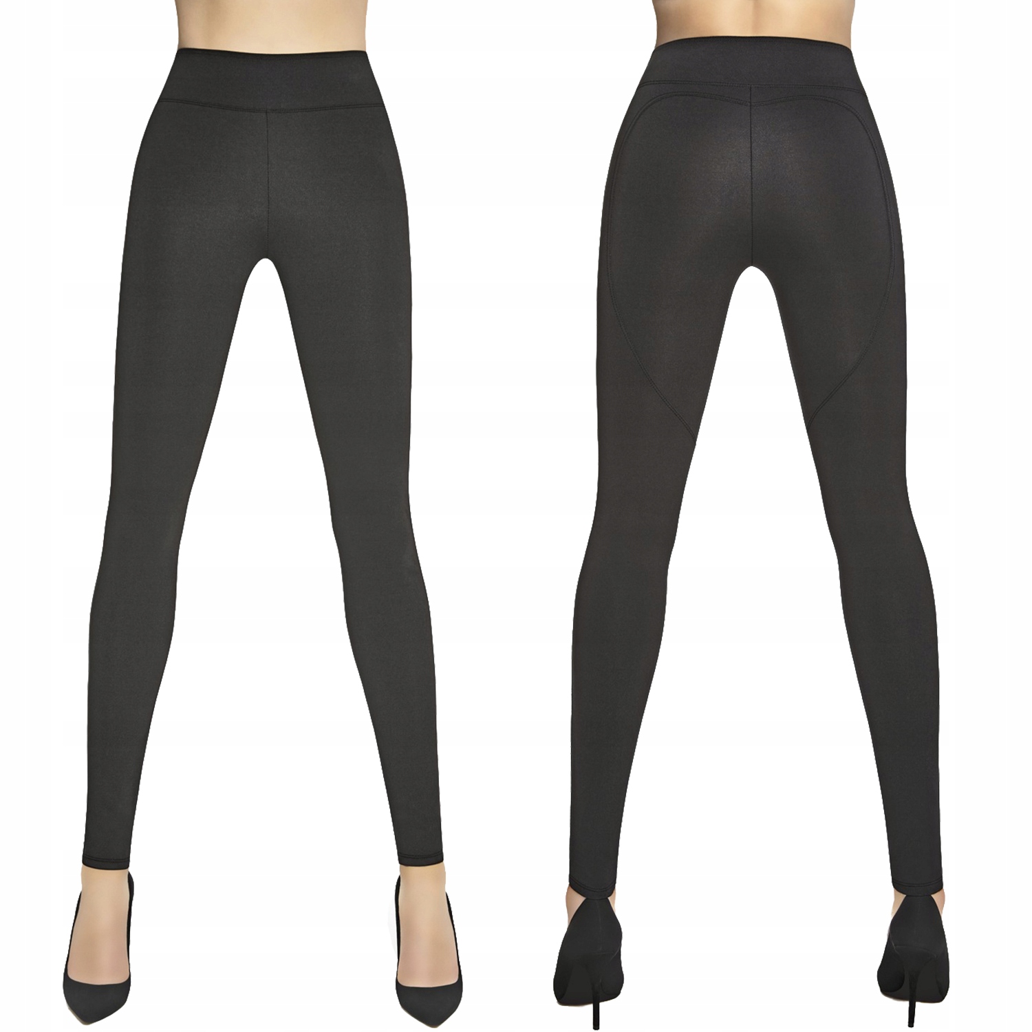 Bas Bleu Ginger černý 3 push-up efekt klasické dlouhé nohavice Legíny