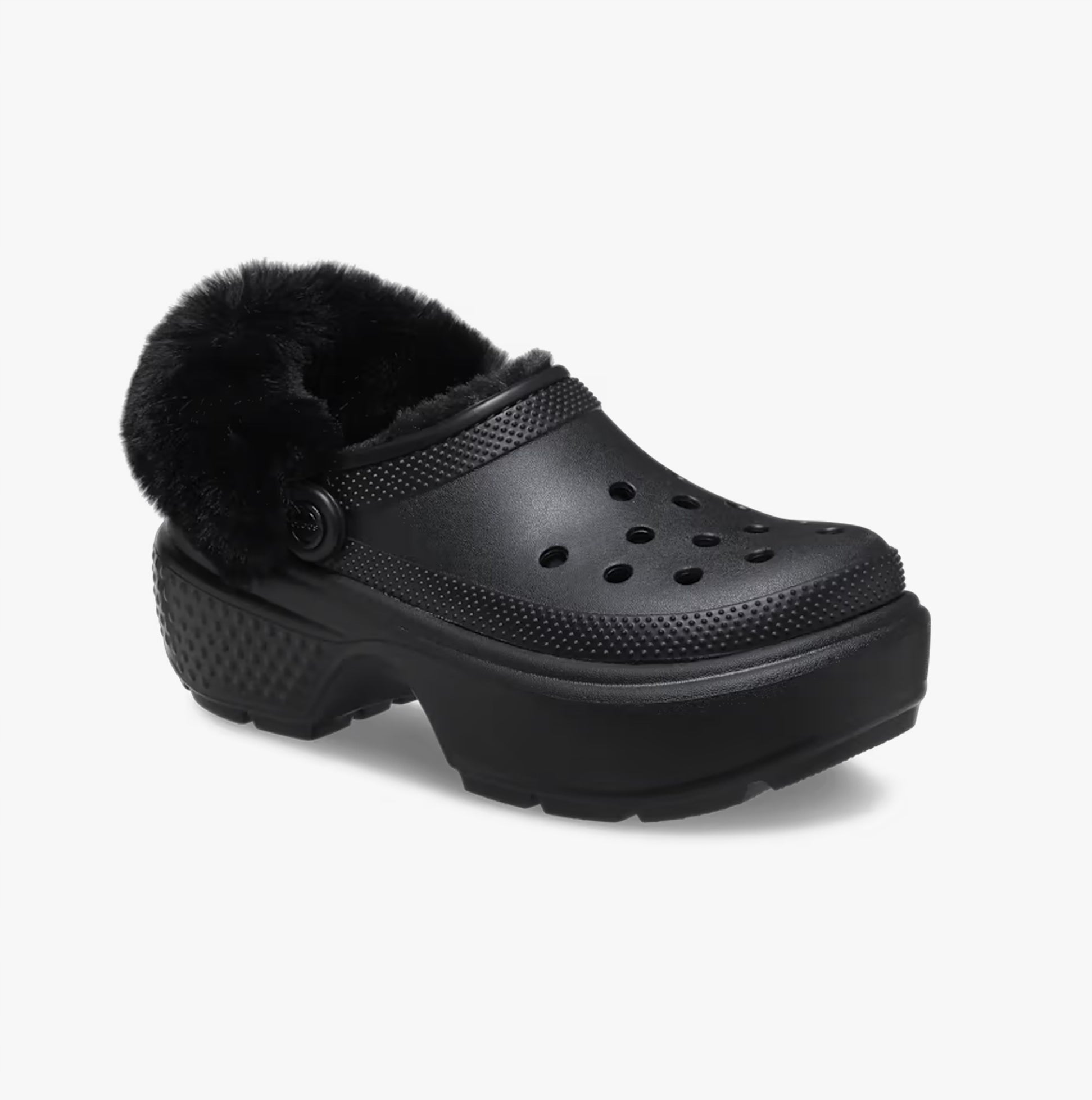Crocs Nazouváky Černé Nazouvací Gumové S Kožíškem 37,5 2EA