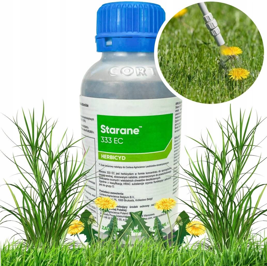 Starane 333 Ec 0,5L Środek Oprysk Chwasty W Trawniku Trawie Mniszek Mlecz