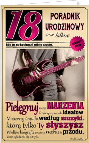 

Kartki laurki prezenty na 18 urodziny życzenia U16