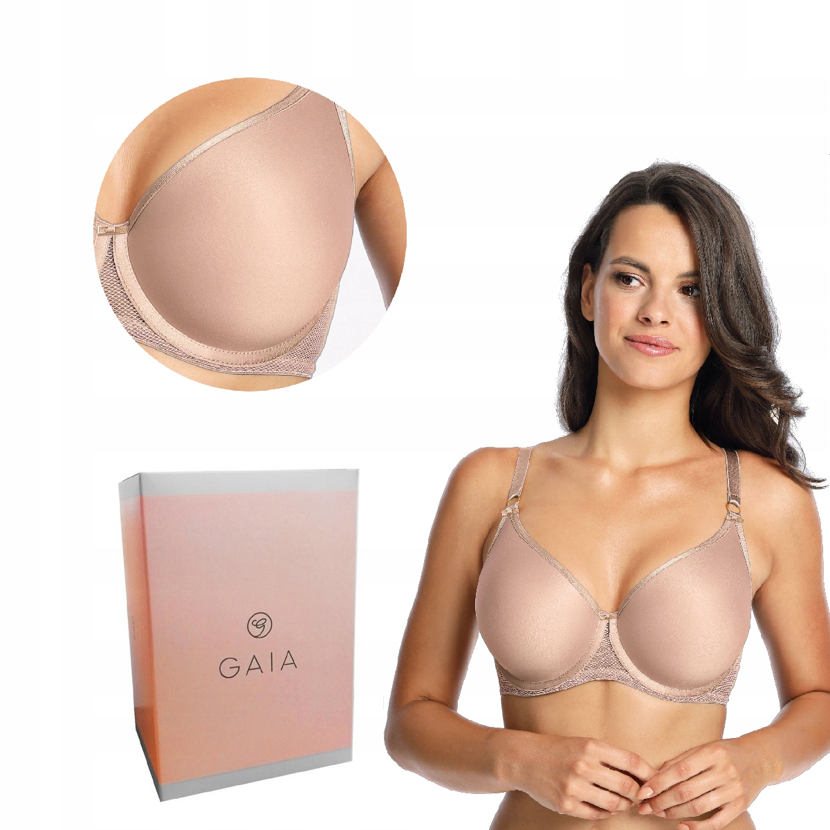 Podprsenka Gaia Moulded Gaja 1082 hnědá 80D