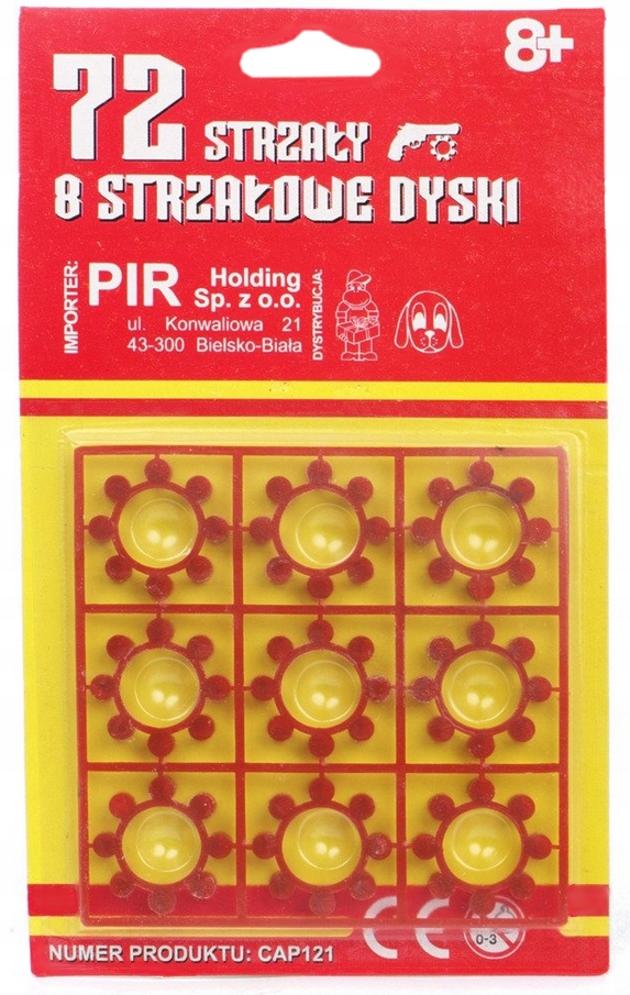 Kapiszony - 9 x 8 Strzałowe Dyski