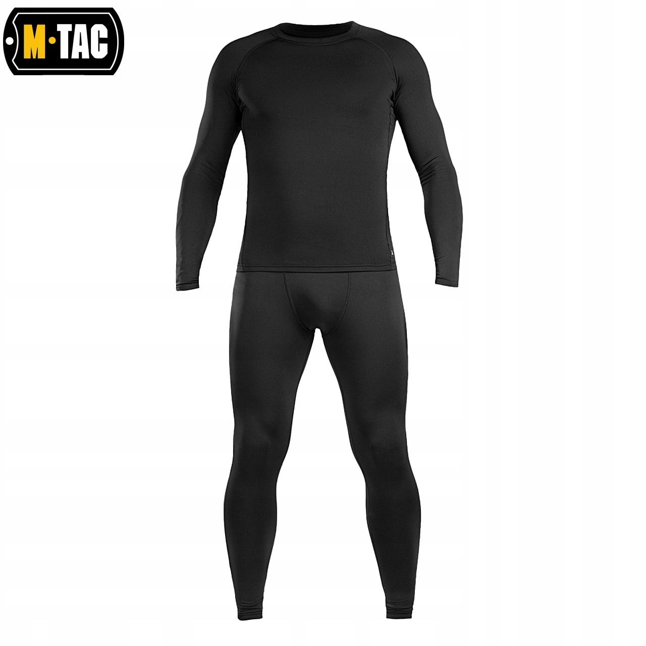BIELIZNA TERMOAKTYWNA TERMICZNA THERMOLINE KOMPLET M-TAC CZARNA M Kolor czarny