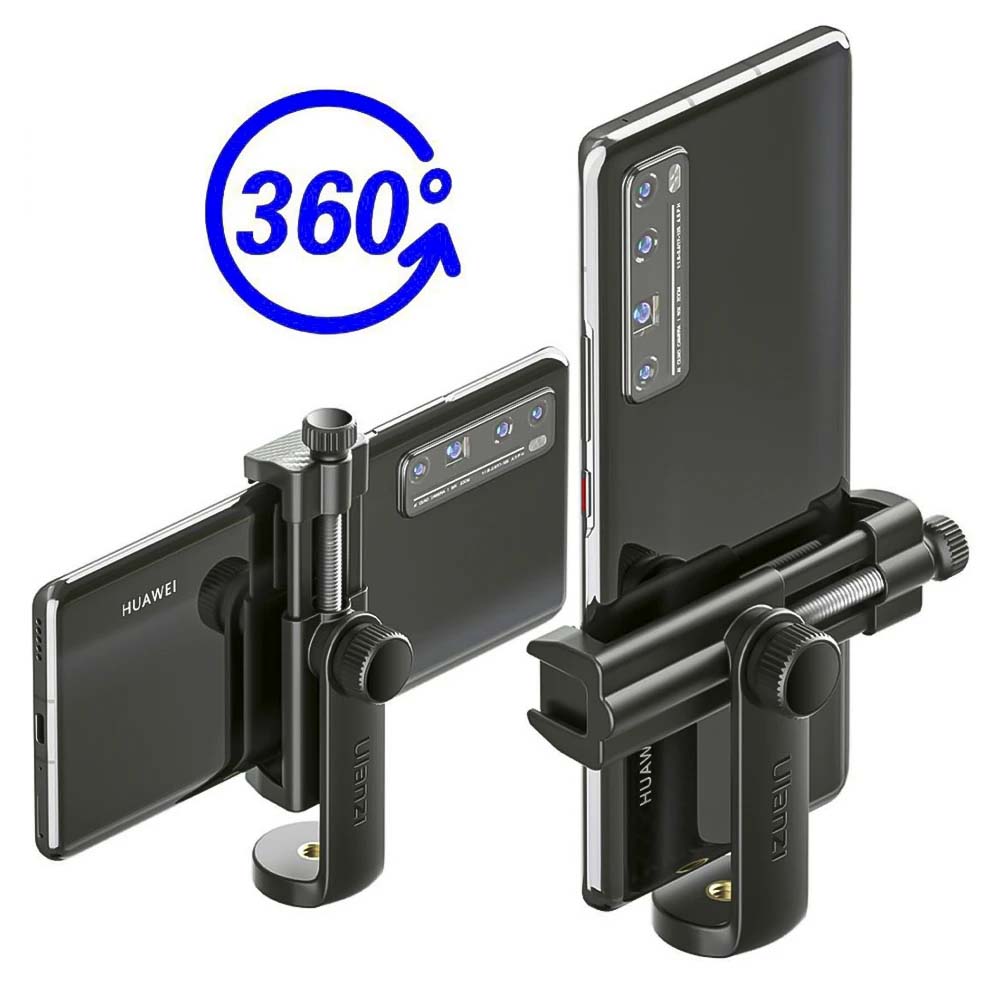 Uchwyt Adapter 360 Statywowy na Telefon Smartfon do Statywu 1/4'' Kolor czarny