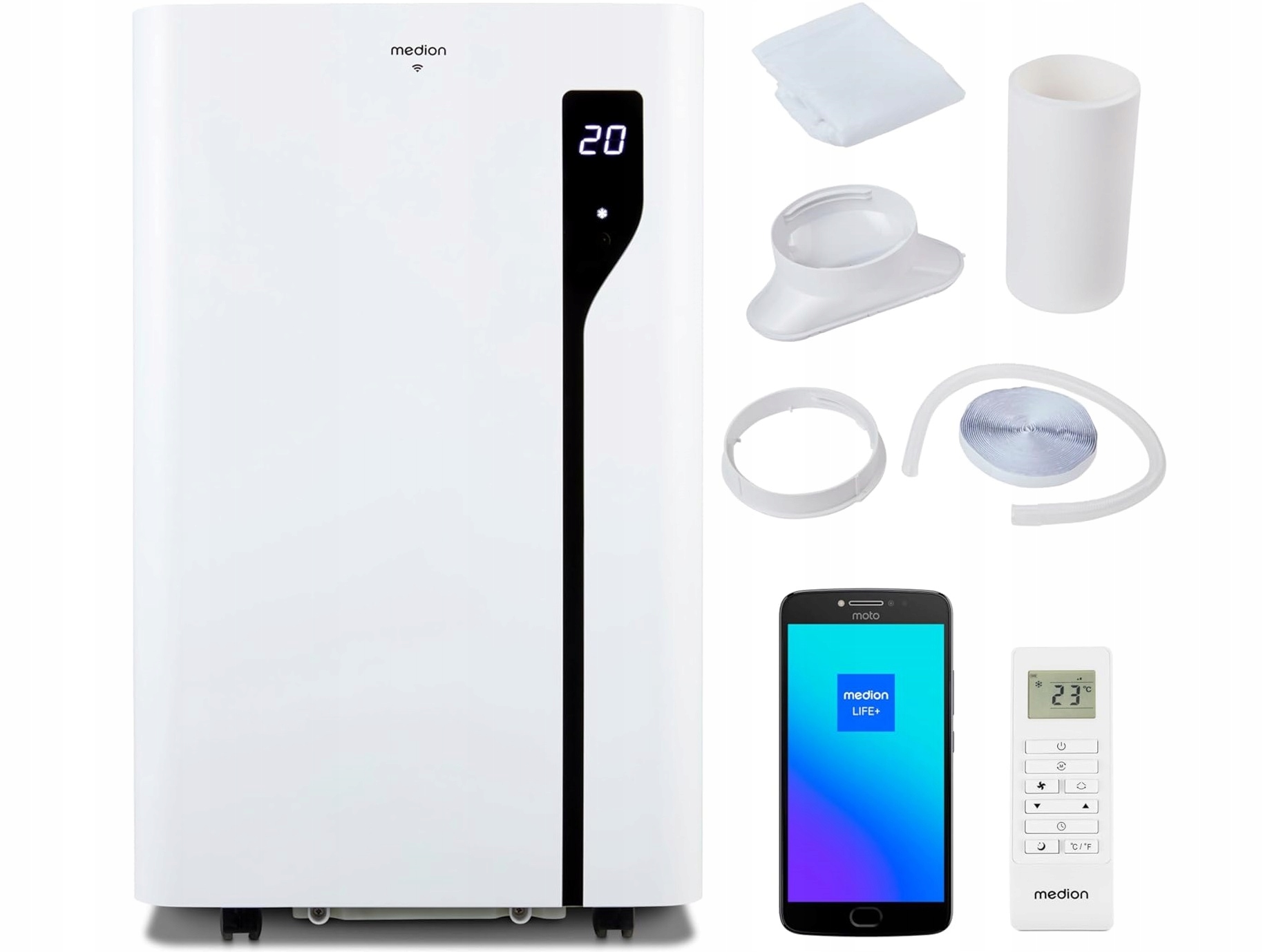 Klimatizátor Medion 12 000 Btu 36m² WIfi okenný set