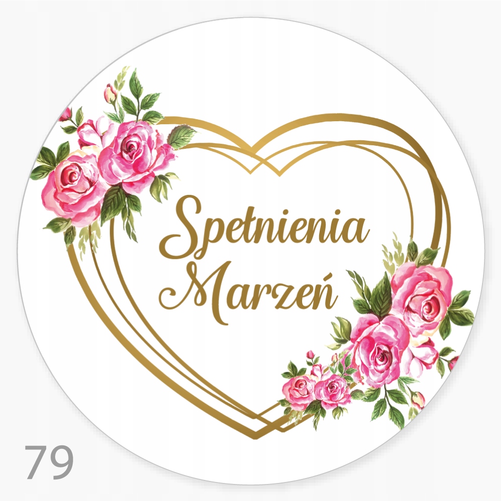 

Naklejka upominek Spełnienia Marzeń fi55 48szt