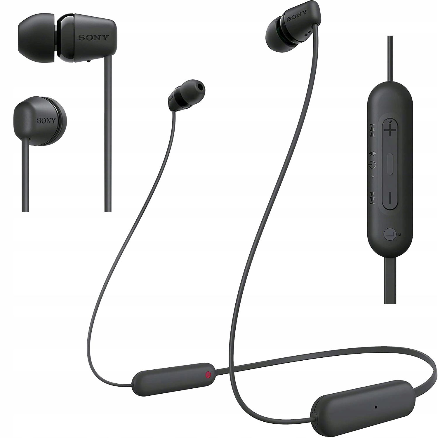 Bezdrátová sluchátka In-ear Sluchátka Sony WI-C100 s Bluetooth 5.0, černá