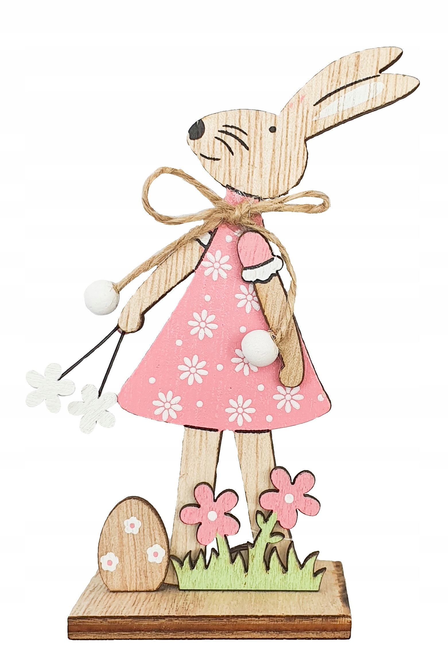 ЗАЯЦ ПАСХАЛЬНЫЙ КРОЛИК ДЕРЕВЯННЫЙ ФИГУРКА 12 СМ