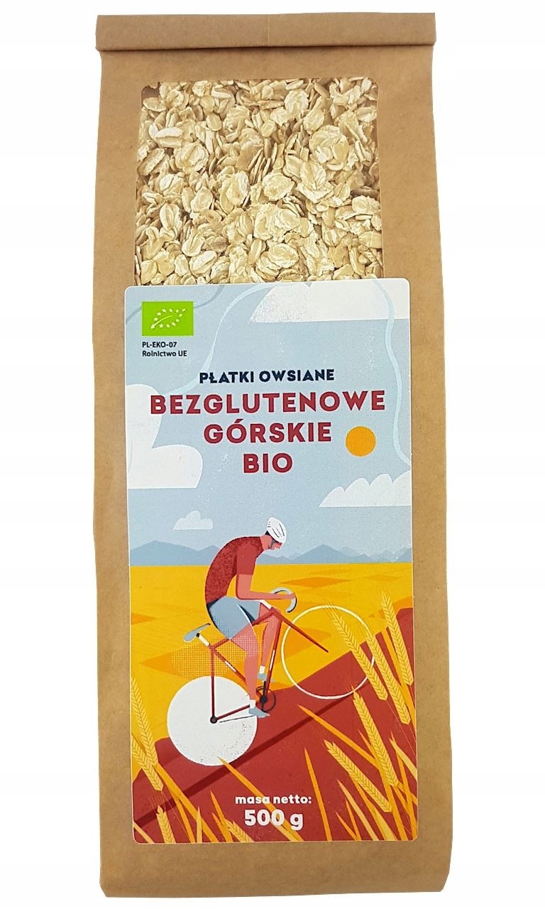 Levně 4x Ovesné Vločky Horské bezlepkové Bio 500g Pięć Przemian