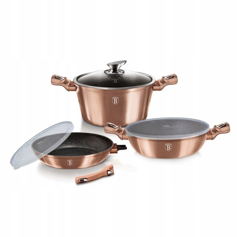 Súprava riadu s mramorovým povrchom 6 ks Rosegold Metallic Line