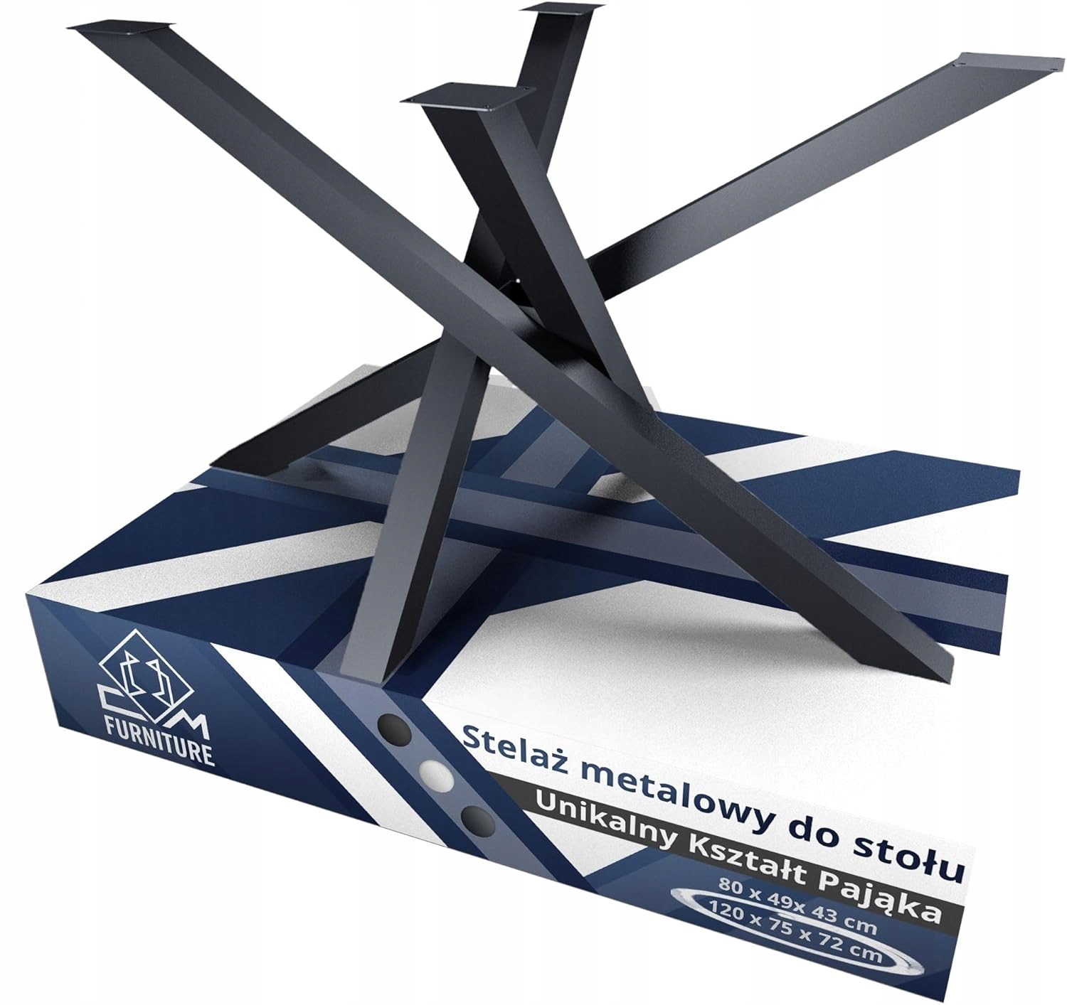 Kovová Noha, Kovový Rám Na Stôl, Pavúk, Antracit, Nastaviteľná