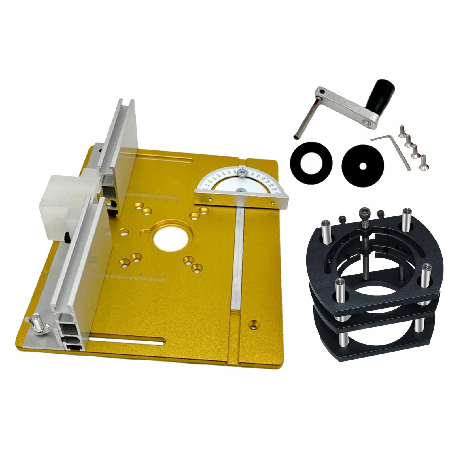 Router Plunge Base Router Lifting Kit Fit 65mm Motors Adjustable Gold Plate Marka Freeul