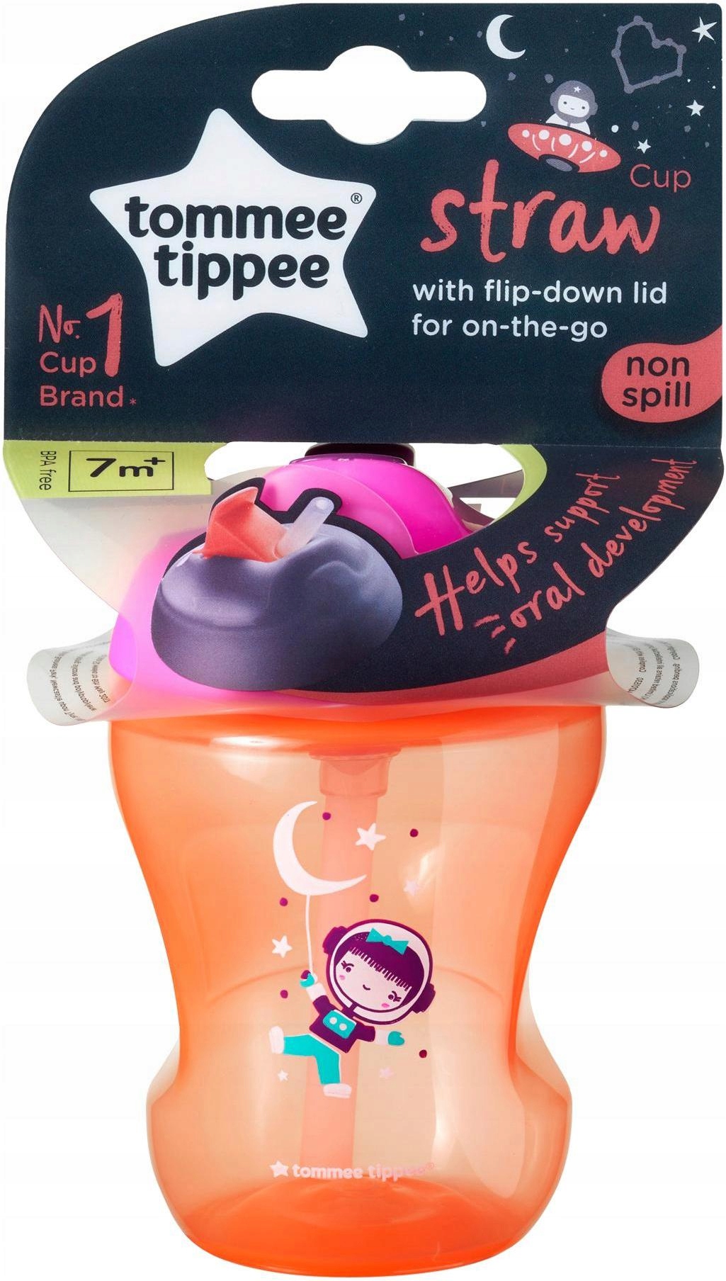 Kubek Tommee Tippee niekapek ze słomką 230 ml Oran