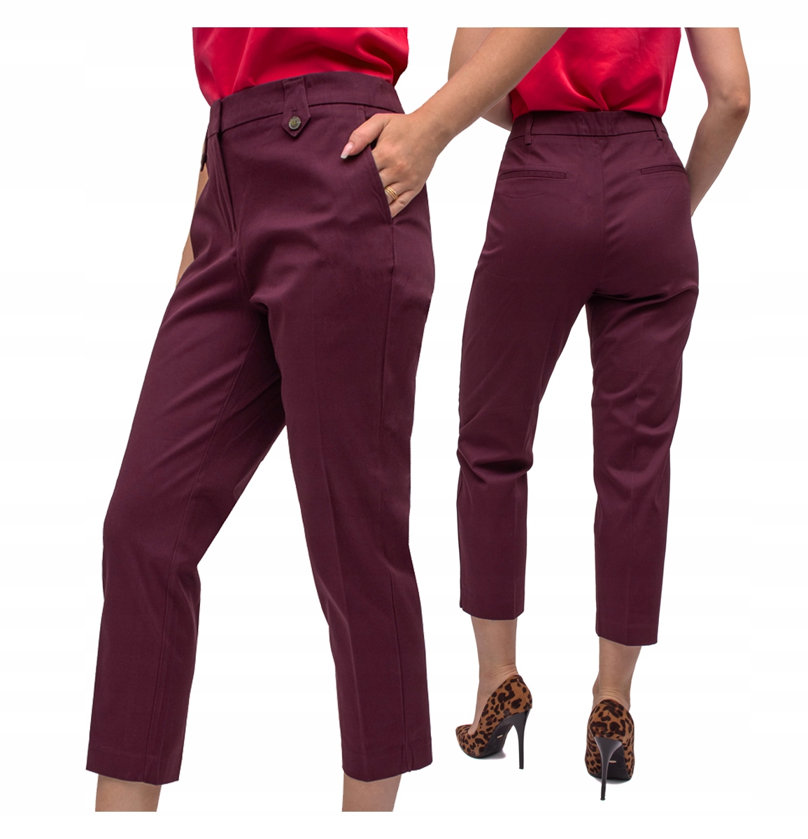 Dámské Kalhoty Cigarety plus size Elegantní 48