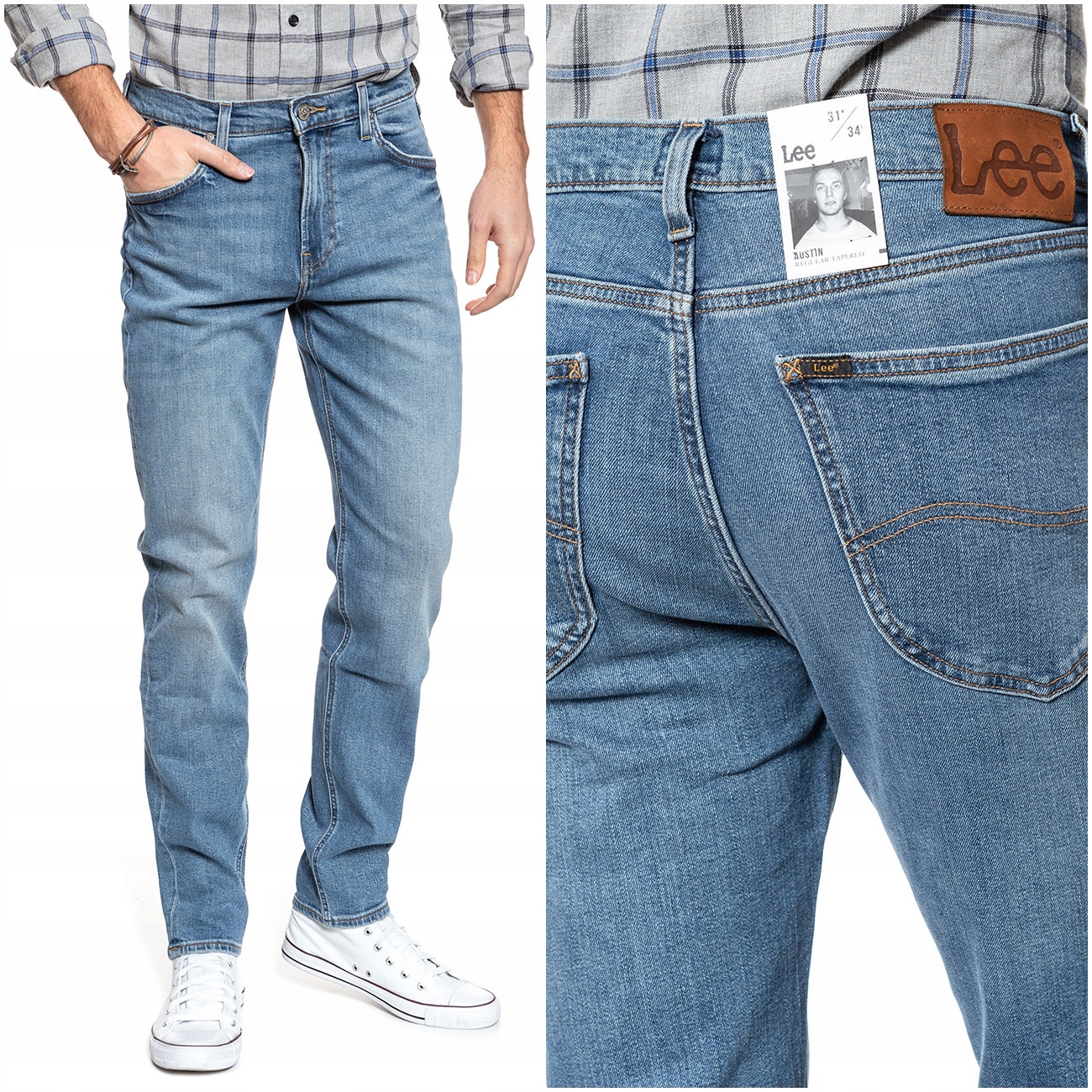 

Lee Austin Męskie Spodnie Jeansowe Tapered W33 L32