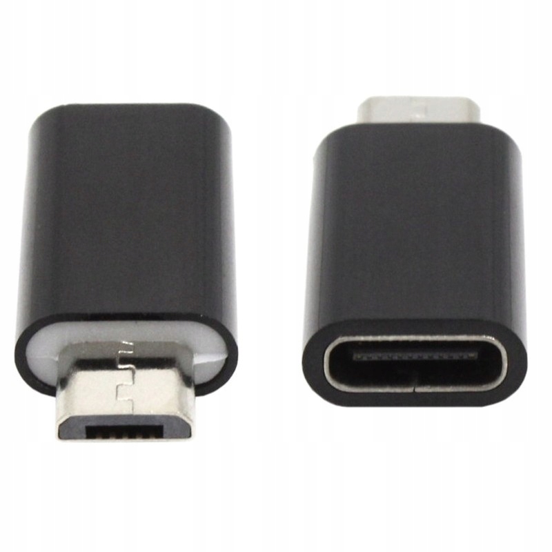 

Adapter przejściówka Usb Typ C micro Usb czarny