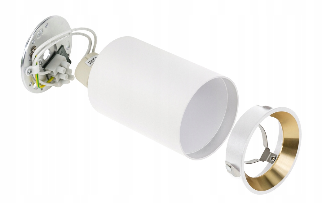 LAMPA SUFITOWA TUBA SPOT BIAŁO ZŁOTA MOŻNA LED Rodzaj spot