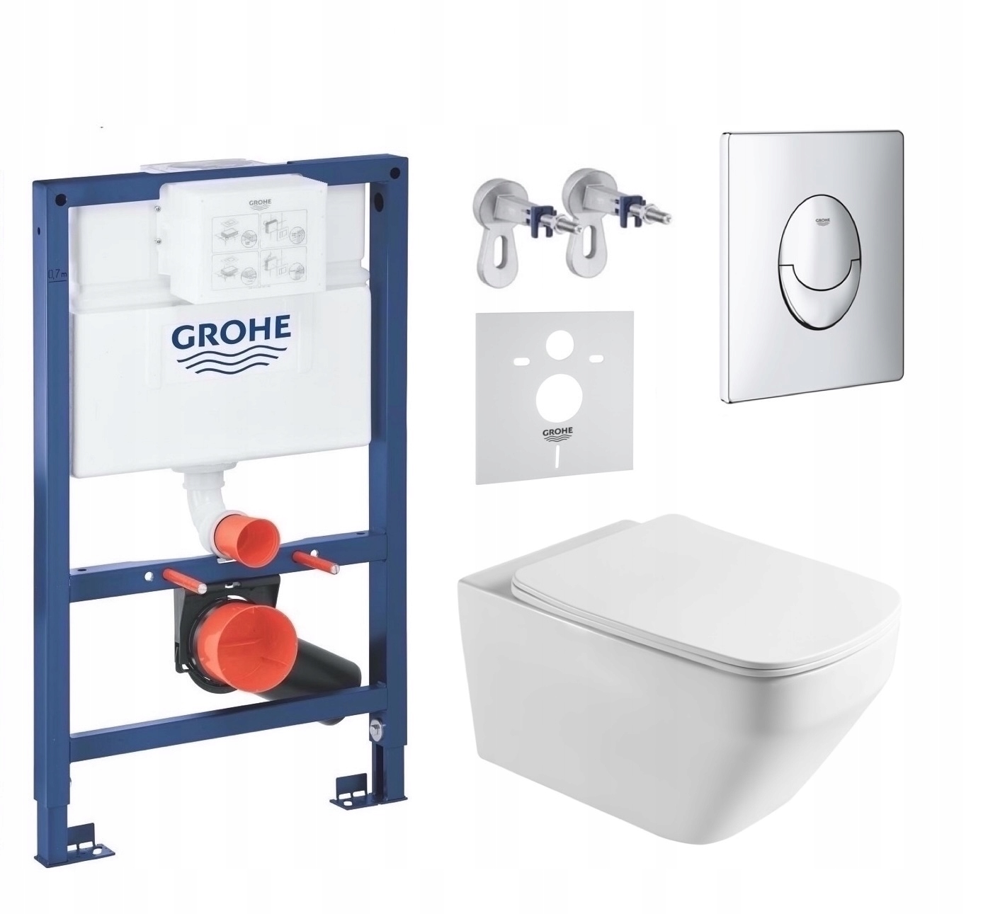 7v1 Wc Sada Stelaz Grohe 820 mm Wc Miska Tornado Imprese Tlačidlo