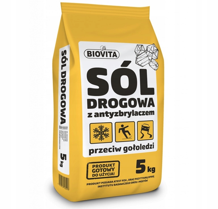 

Sól Drogowa Na Śnieg Lód Z Antyzbrylaczem 5KG