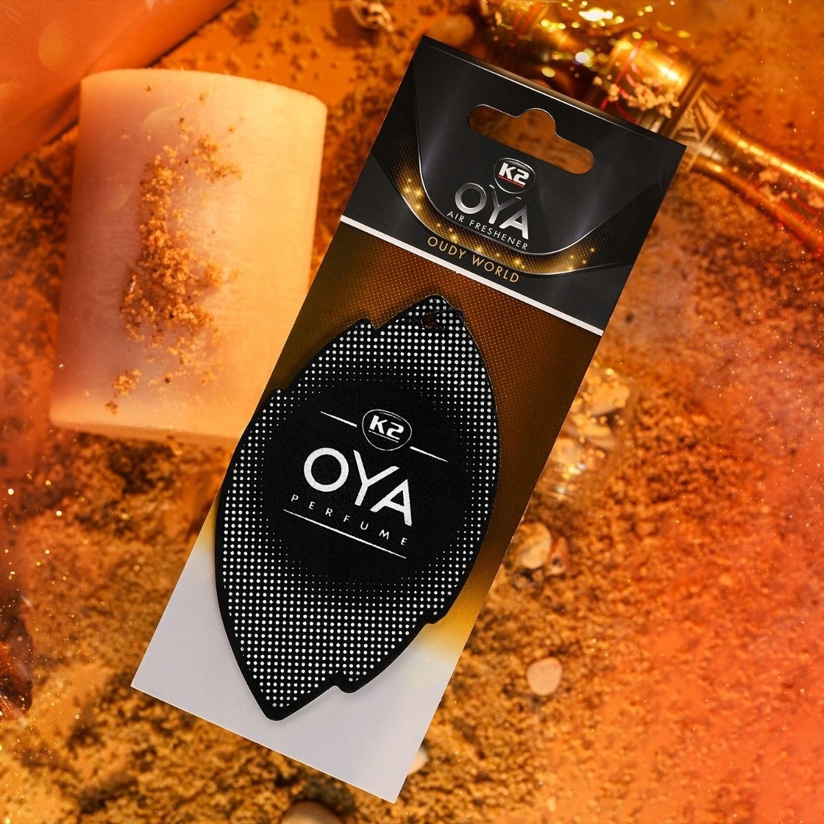ZAPACH SAMOCHODOWY K2 OYA OUDY WORLD ZAWIESZKA Rodzaj zawieszki