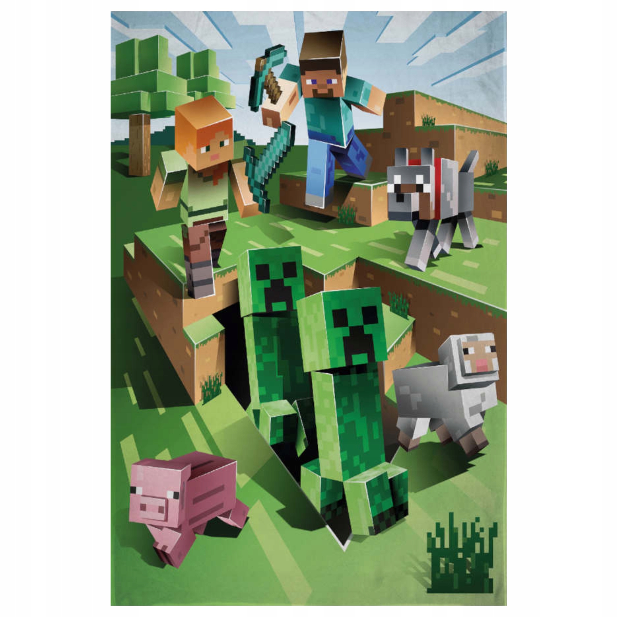 Koc narzuta z polaru Minecraft Creeper 150x100 cm EAN (GTIN) 5904209604562