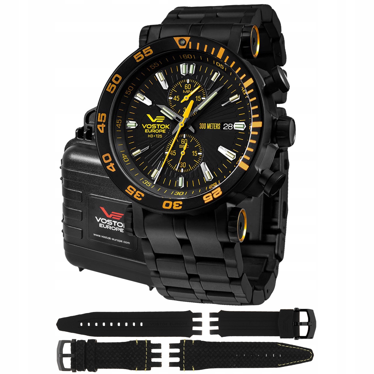 Pánské Hodinky Vostok Europe VK61-575C589B, černý náramek