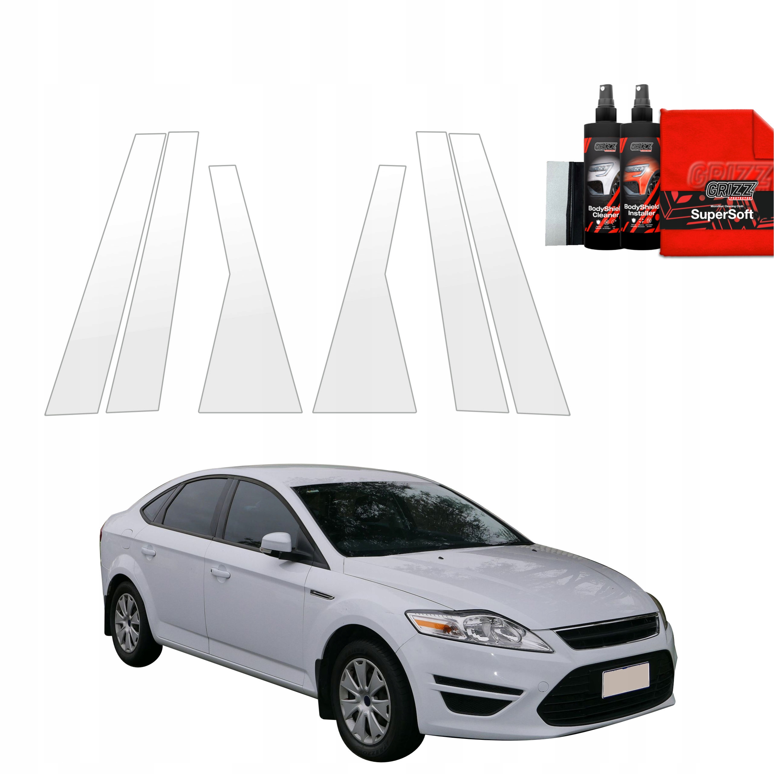 6v1 Fólie Ppf dýha na sloupky pro Ford Mondeo Mk4 (2010-2014)