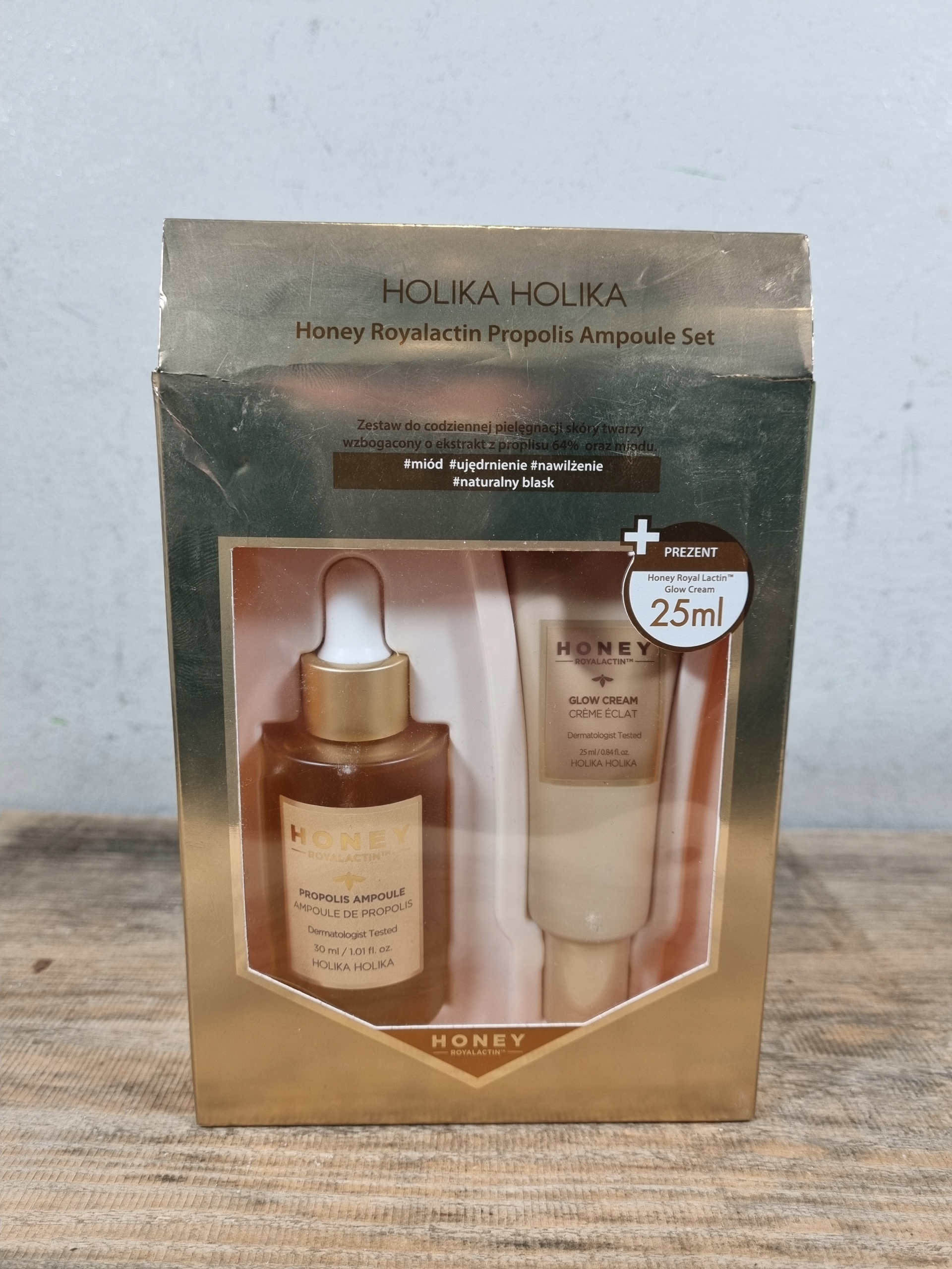Holika Medová ampulka s medem a mlékem 30 ml rozjasňující krém 25 ml