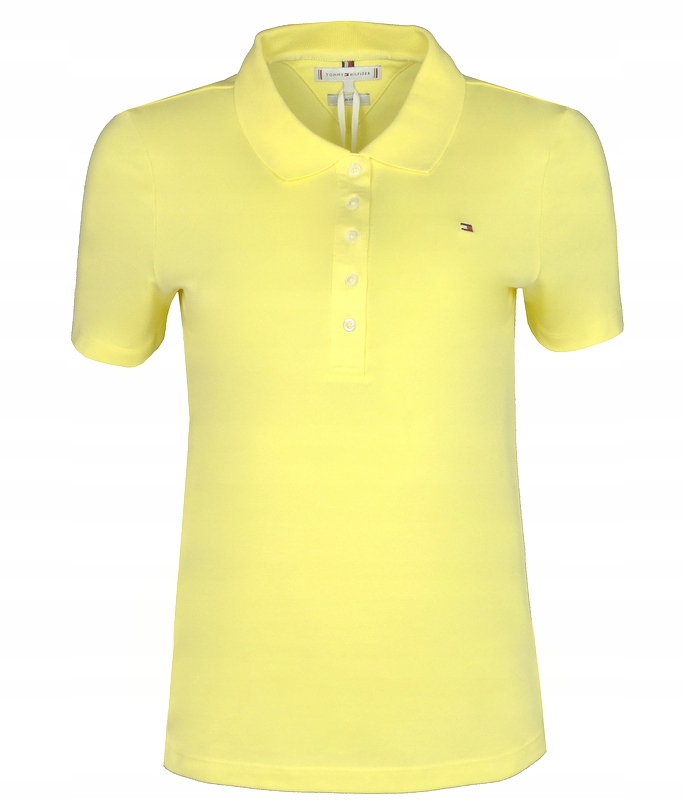 Tommy Hilfiger, dámské polo, Slim, žluté, M