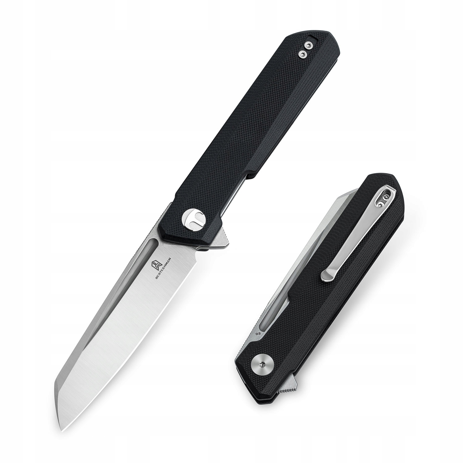 Nůž Bestechman Dundee Sheepsfoot Liner Lock Satin Stonewash D2