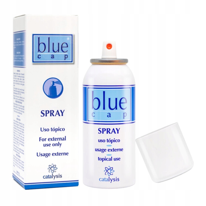 BLUE CAP SPRAY 50ML ŁUSZCZYCA AZS EGZEMA GRZYBICA SKÓRY