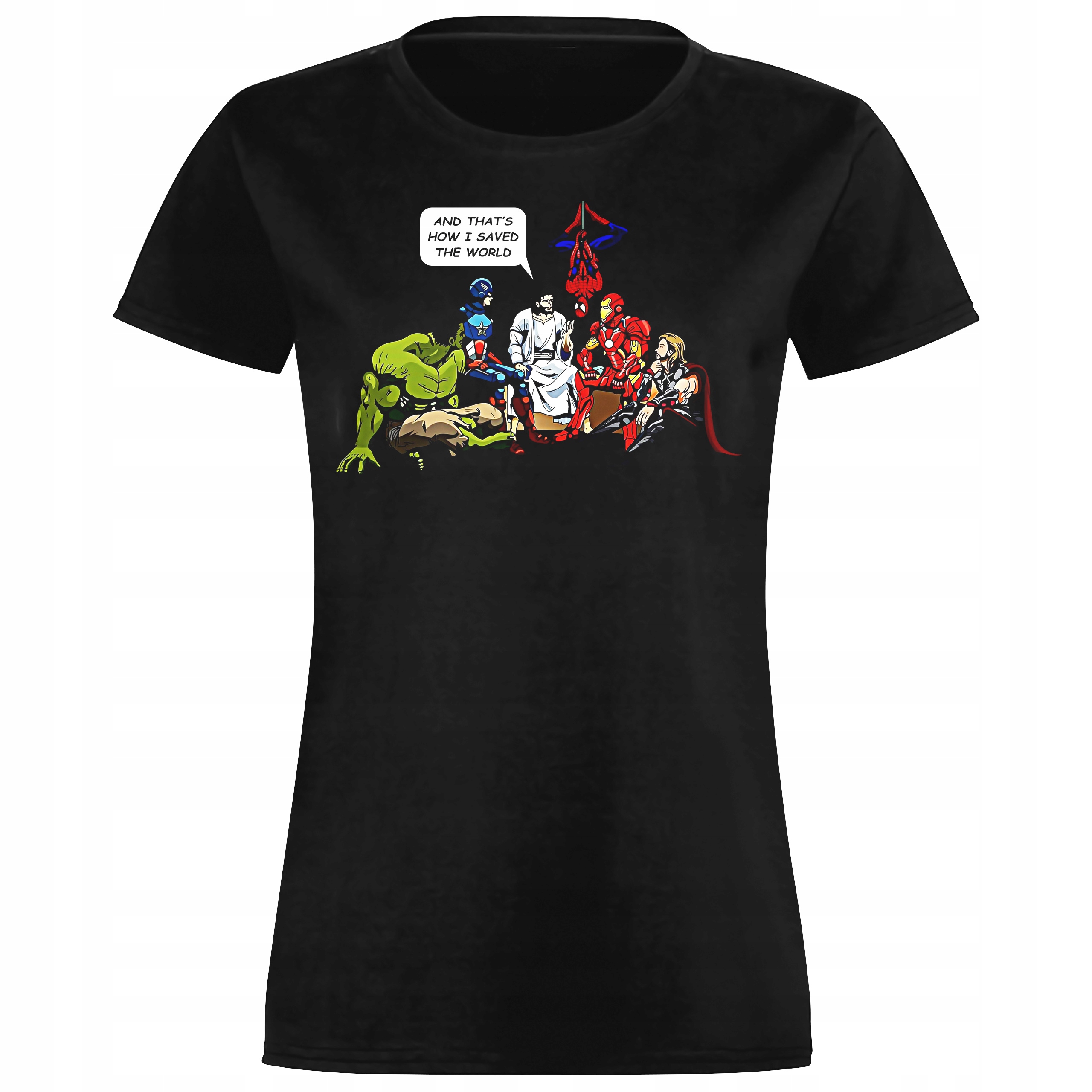 

Damska Koszulka T-shirt Jezus Superhero Marvel XXL