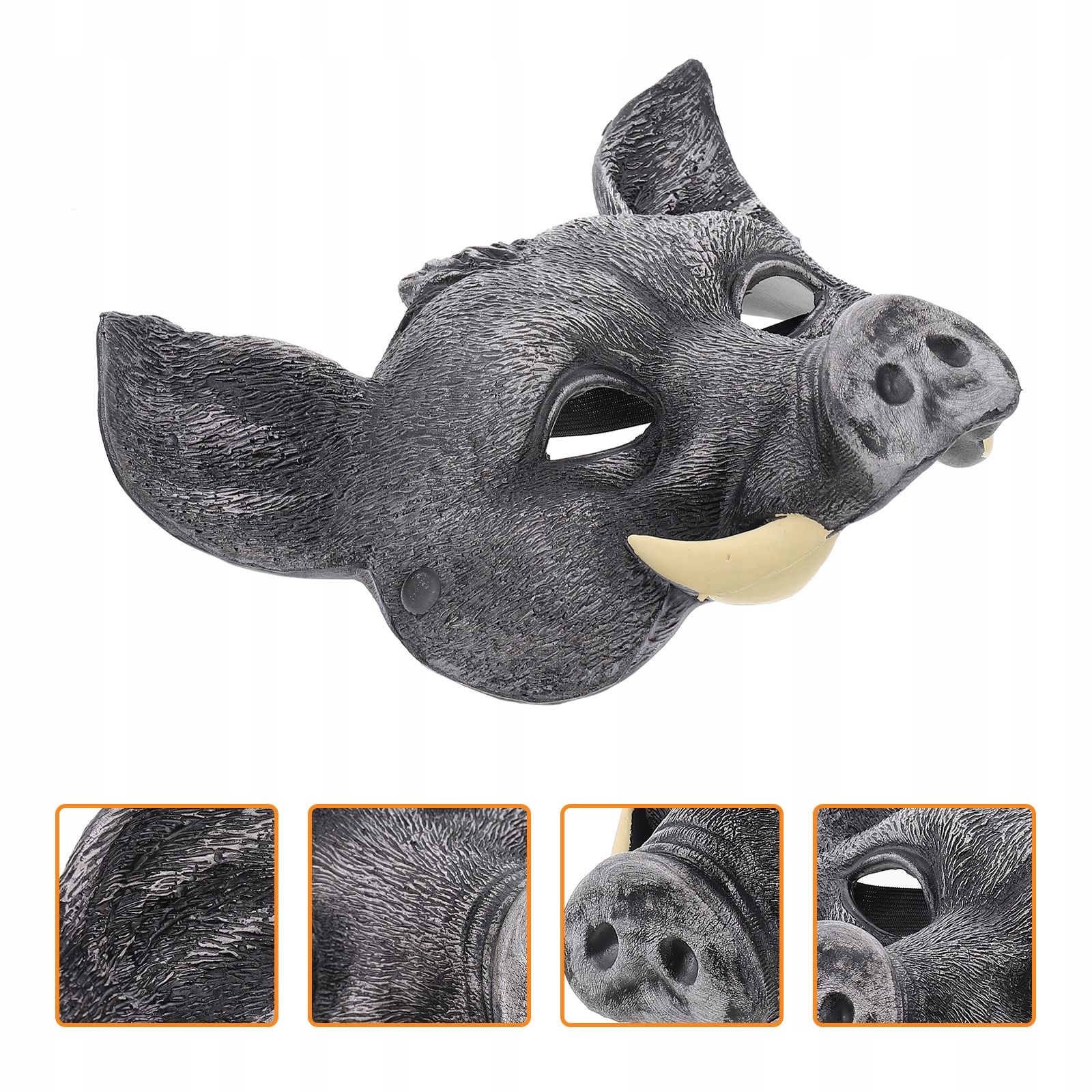 DEKORACYJNA MASKA DEMONA PÓŁTWARZY MASKI ŚWINKI STRASZNE Kod producenta 14483121