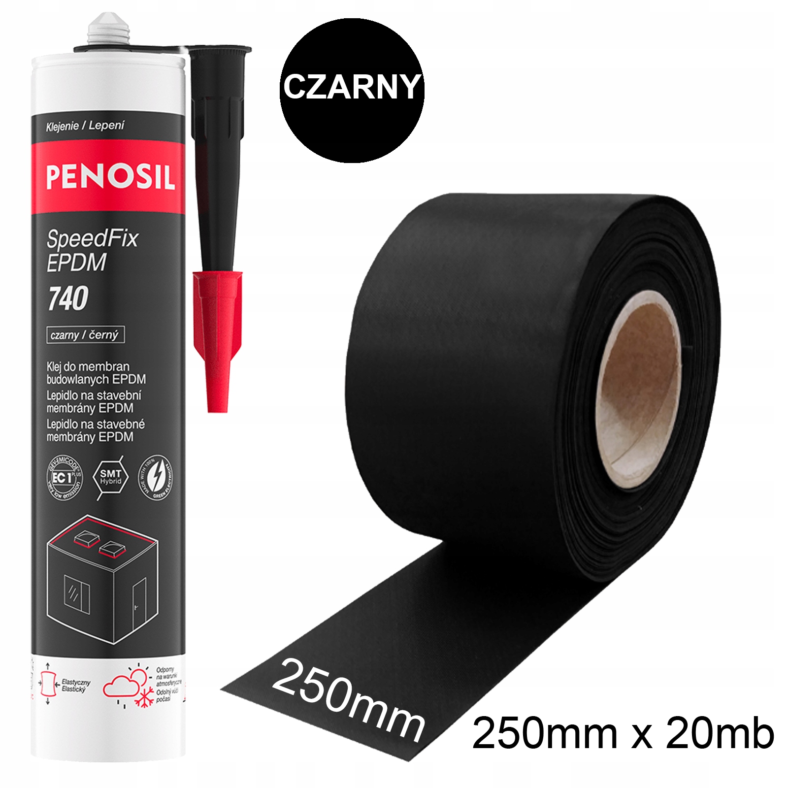 Epdm 250 mm Membrána Páska Hydroizolace Okna Střecha Terasa Lepidlo pro Epdm