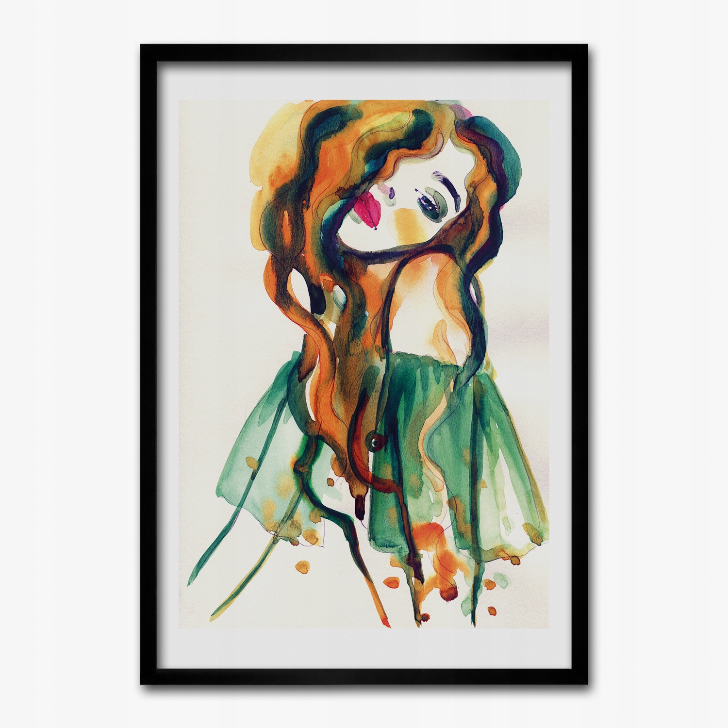 Obraz v ráme na stenu Portrét akvarelu 50x70 cm