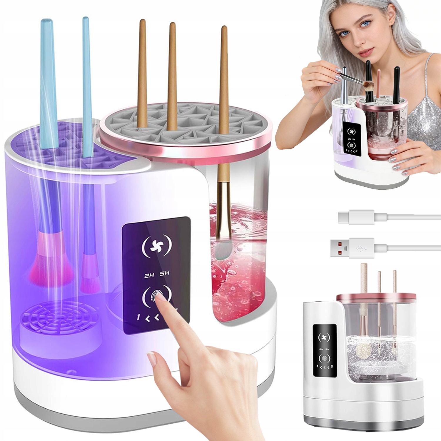 Myčka Na Čištění Štětců, Houbiček Na Make-up, Elektrické Čisticí Zařízení