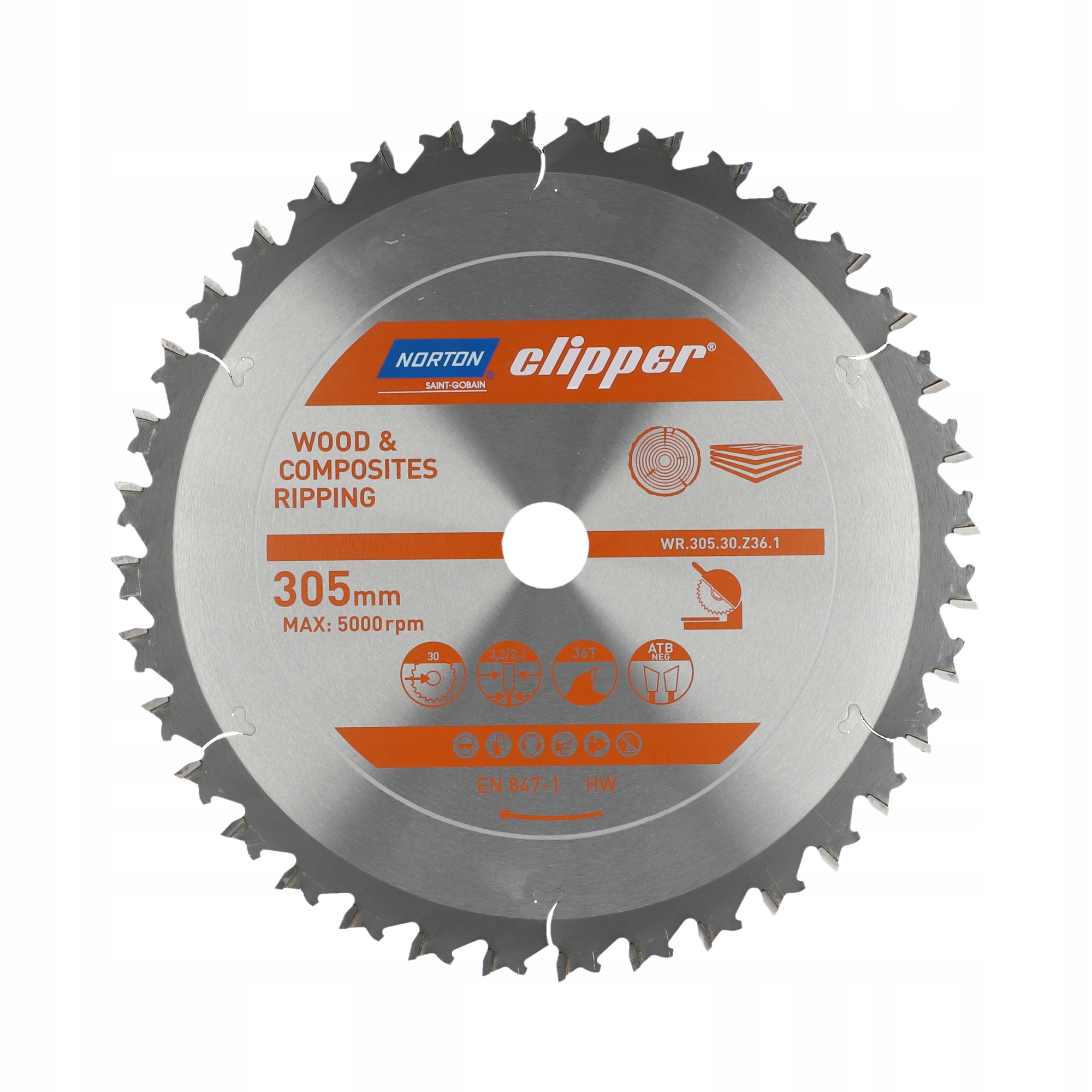 TARCZA NORTON DO CIĘCIA DREWNA 305MMX30 T36