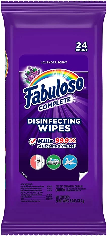 

Ściereczki Antywirusowe Fabuloso Lavender 24 Szt.