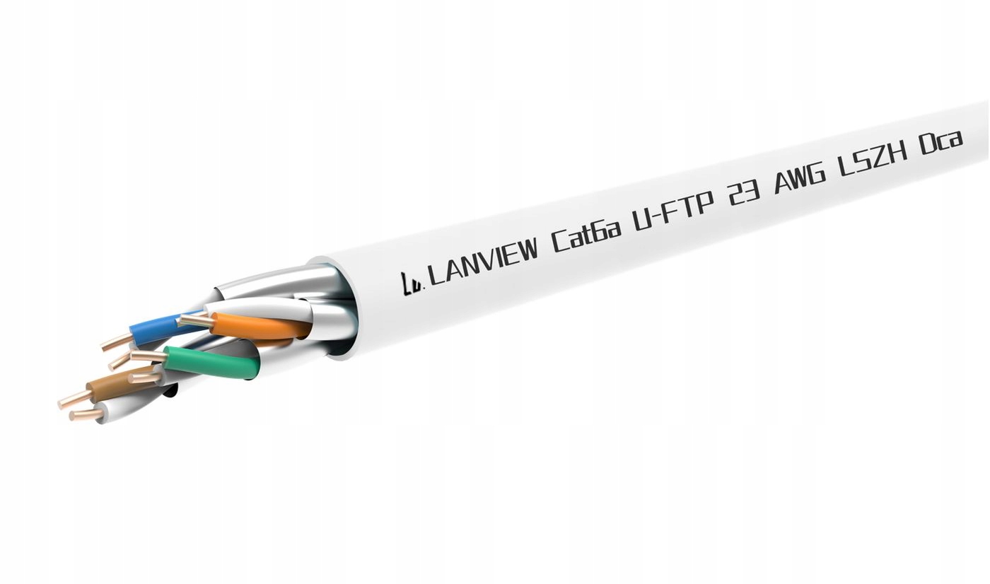 Síťový kabel Lanview Cat6a U-ftp 4x2xAWG23 Lszh 305 m LVN122432