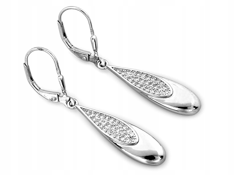 Náušnice ze stříbra 925 s kamínky pro maminku, elegantní