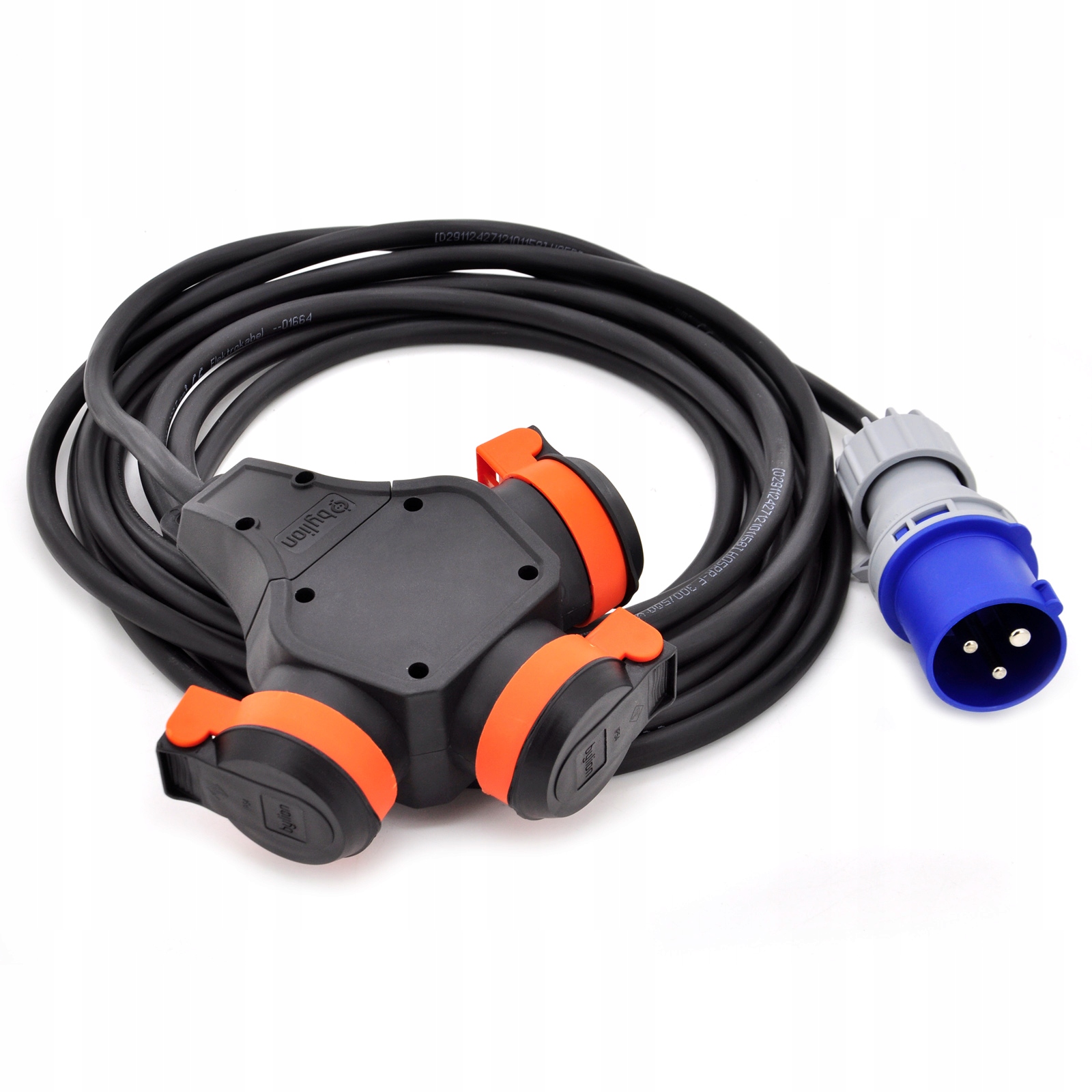 Kempingový Rozbočovač Gumový Rozbočovač 3x230V WE16/3 10m 3x2.5mm2 IP54