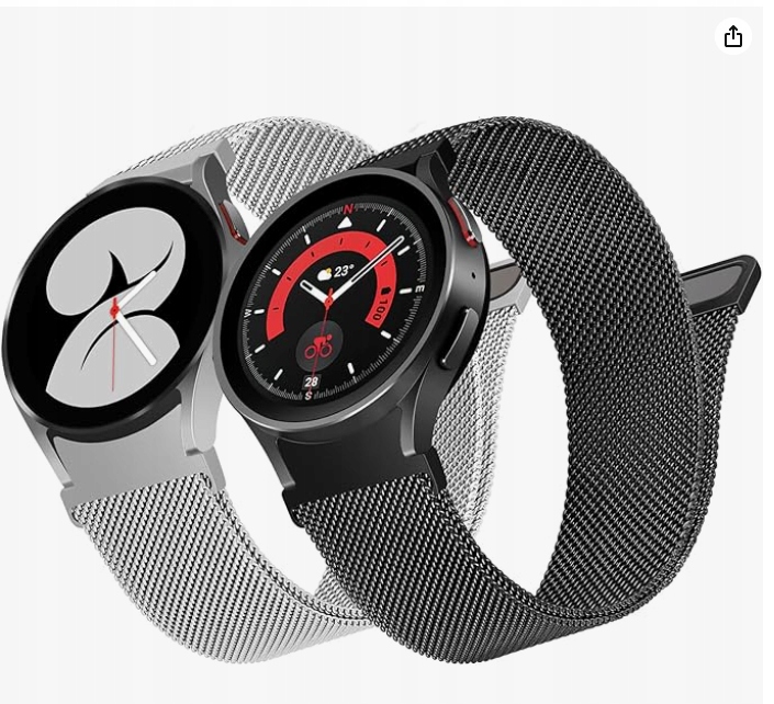 Zestaw 2 bransolet ze stali nierdzewnej do Samsung Galaxy Watch 6/5/4