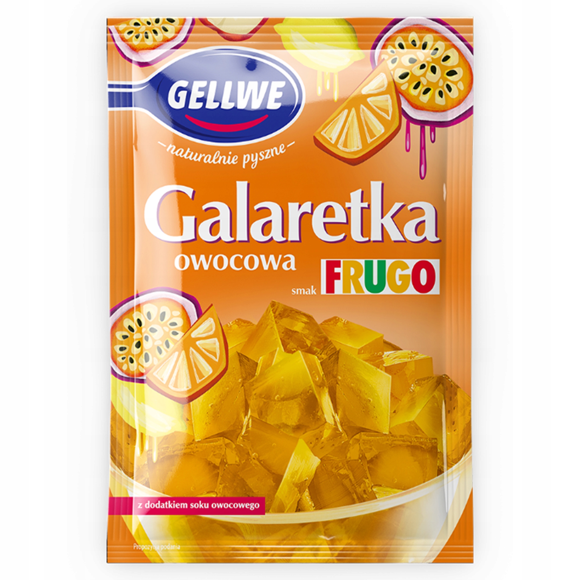 Gellwe Galaretka Owocowa FRUGO Pomarańczowa 72 g • Opinie - Allegro