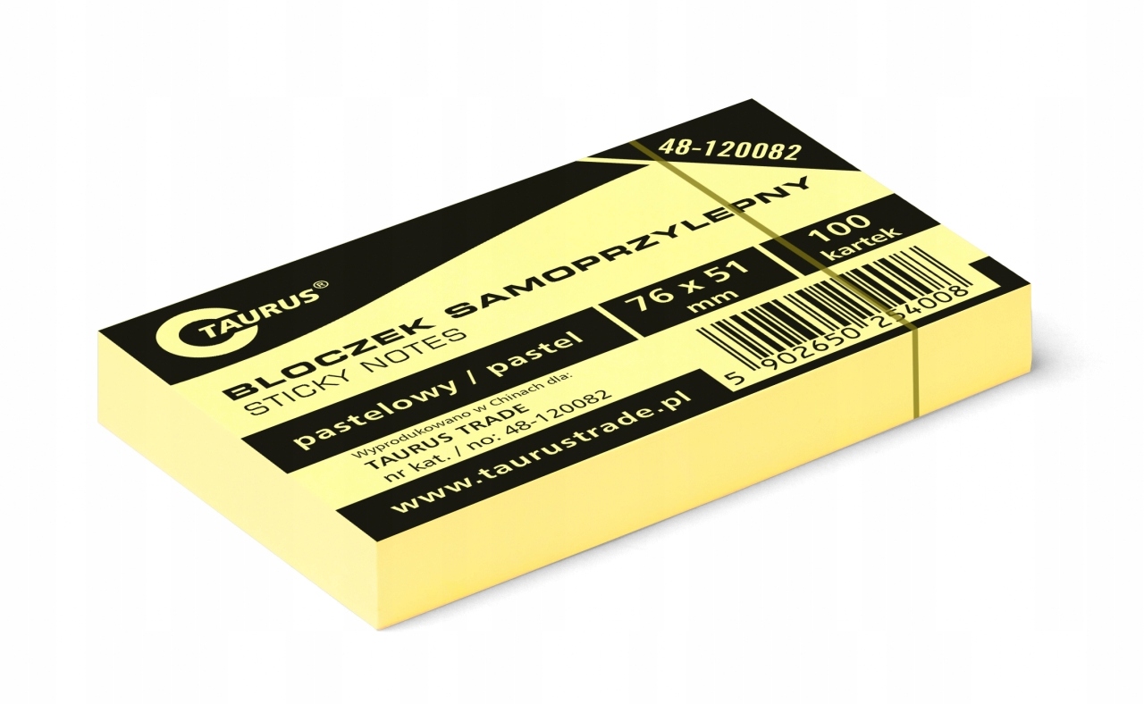 

Karteczki samoprzylepne 51x76mm bloczek 100 kartek